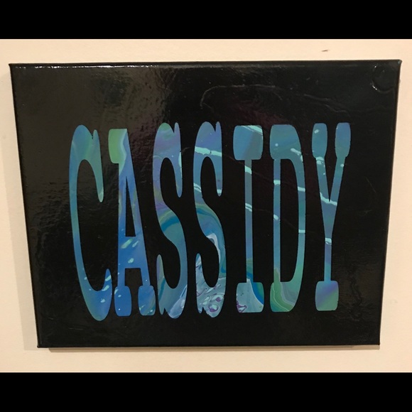 Custom  Name Acrylic Flow Art Canvas - Picture 3 of 5
